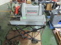 Rigid 1822-1 Pipe Threading Machine; with folding portable stand & 2 additional cutting dies. SN#