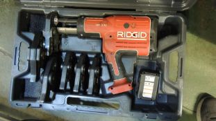 Ridgid RP 320 Crimping tool; Compact crimping tool w/ 6 jaws from 1/2" to 2", battery NO charger.