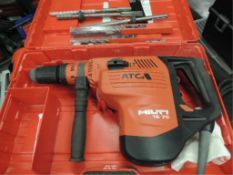 Hilti TE 70 Hilti; TE 70 ATC 3'4" combihammer, w/ 4 bits and one chisel, 120v. HIT# 2192446. Loc: