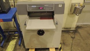 Challenge 20 Cutter; paper cutter, 115v 60hz. PC 5241 HIT# 2226705. Loc: Shipping & Receiving. Asset