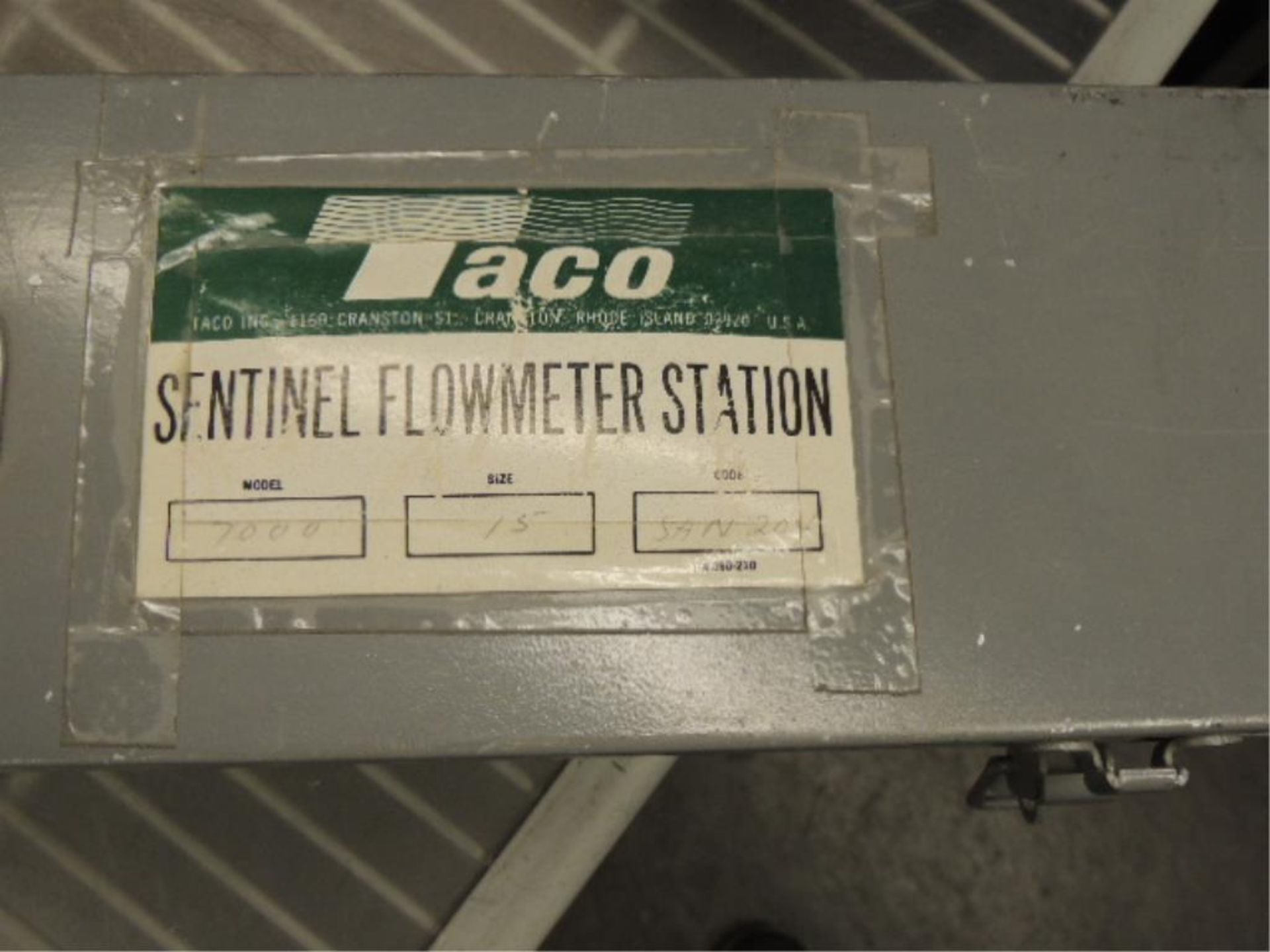 Taco Sentinel 7000 Metering; Size 15 Sentinel flow metering station. HIT# 2192463. Loc: 901 cage. - Image 7 of 7