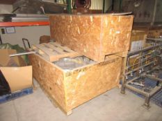 Feeder Parts; Lot: (2) Wooden Crates with Assorted Uhlmann Stainless Steel Feeder Parts. Hit #