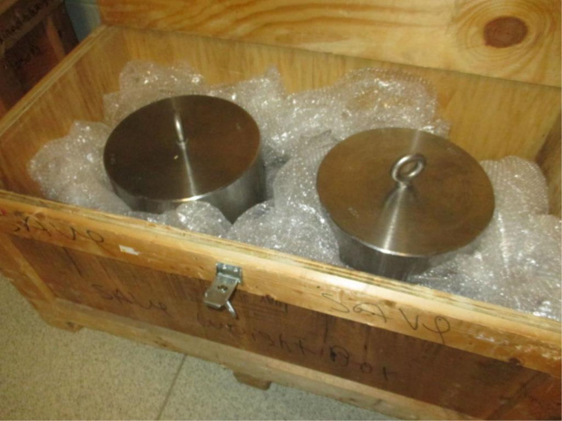 Troemner Calibration Weights; Lot: (2) 250kg Calibration Weights. HIT# 2223137. Loc: 2513-1 Asset