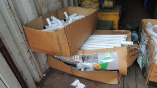 Poles; Lot: (4) boxes 1" poles and connectors used for erecting canopy. HIT# 2226753. Loc: