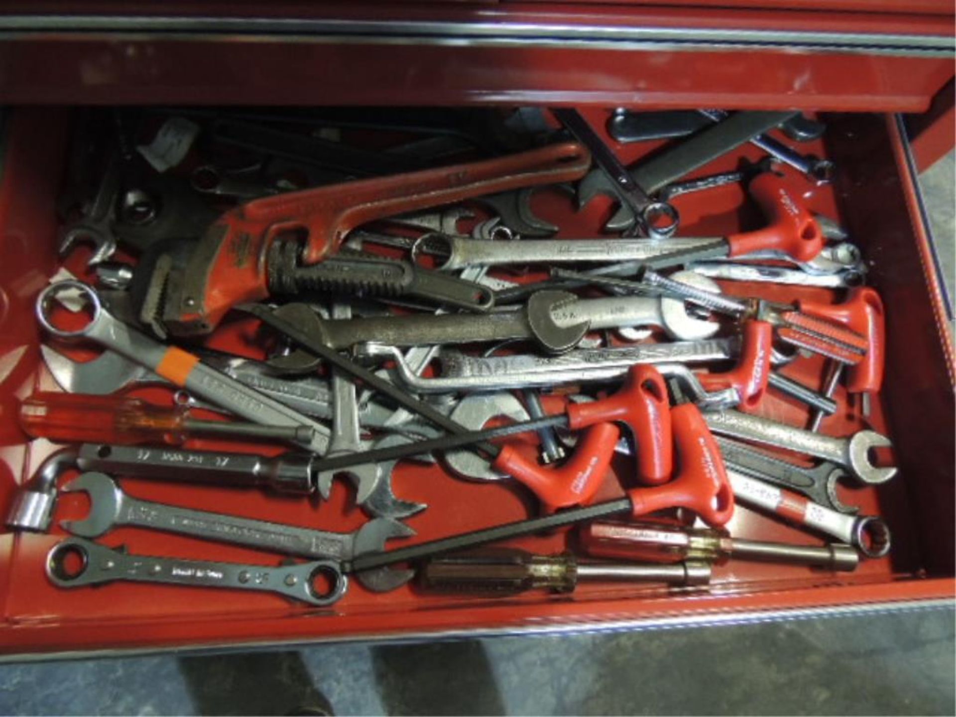Waterloo Tool box; Lot: (2) total toolboxes, with contents, (1) 4 drawer with, end wrenches, - Image 11 of 14