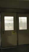 ASI Technologies /Clean seal Automatic opening sliding door; Lot: (2) Fiberglass, double door system