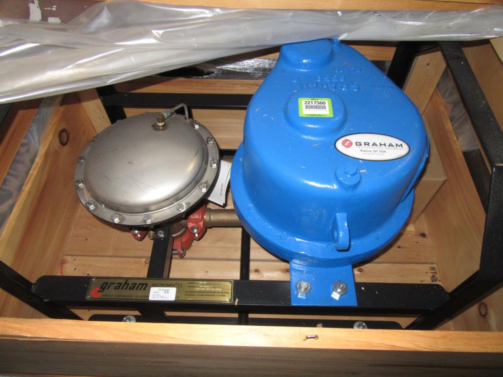 Graham MM-60 Hot Water Heaters; Micro-Mix II Hot Water Heater in Crate. HIT# 2217560. Loc: