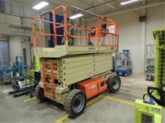 JLG 4069LE Man lift; electric man lift, 40' ht., 800lb. Capacity, 120v 60hz. . HIT# 2192346. Loc: