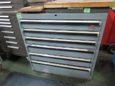 Industrial Tool Cabinet; 6 drawer with contents, Tool holders, Tool clamp parts, Grinding wheels,