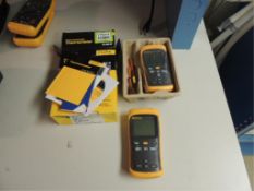 Fluke Tester; Lot: (1) new Fluke 52-II thermometer, (1) used Fluke 51-II thermometer. HIT#