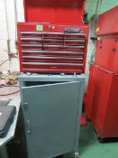 Welding Supply Tool Box & Cabinet; Waterloo 9 drawer Tool Box with single door cabinet with