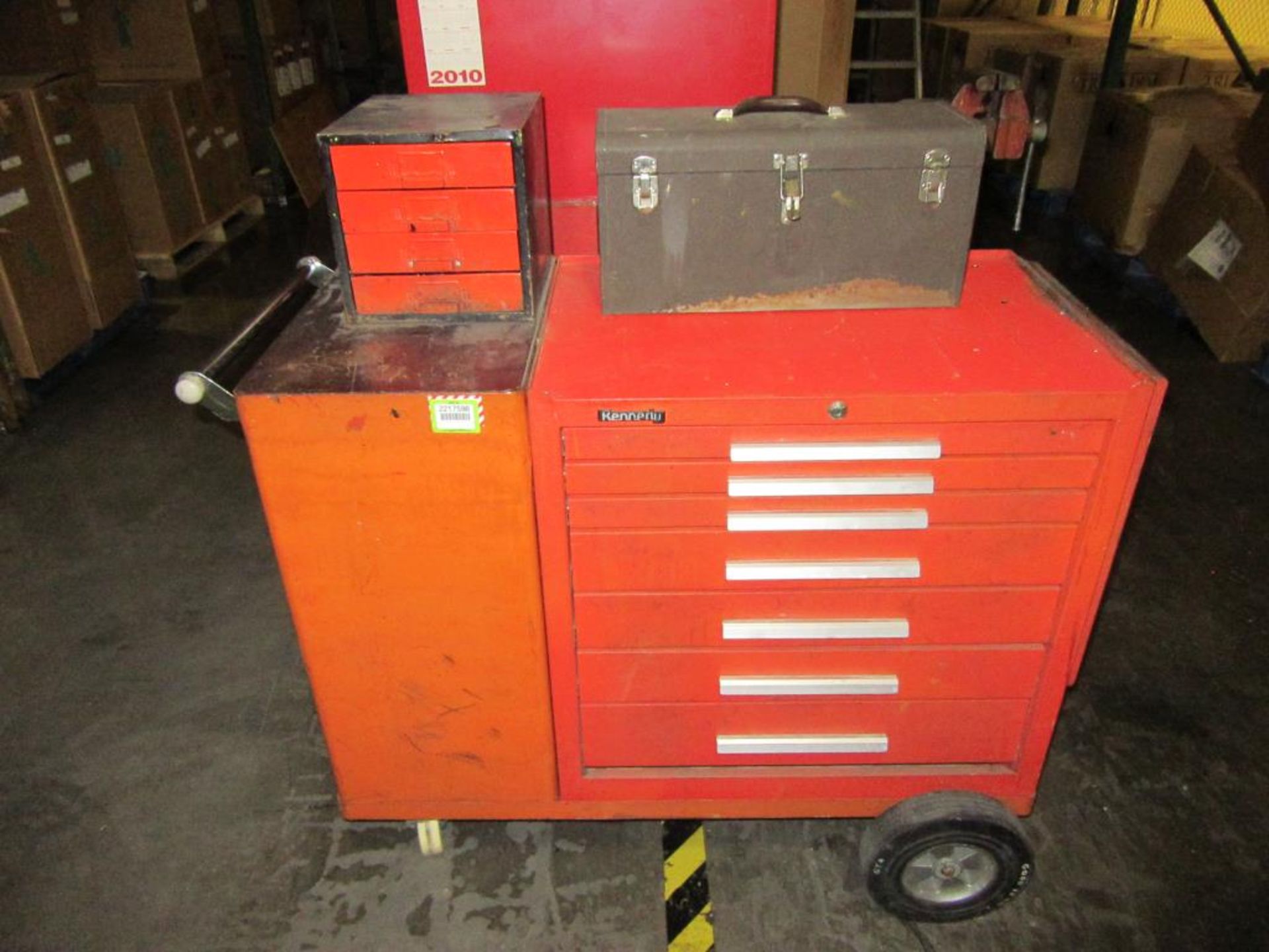 Kennedy Tool Cabinet; 7-Drawer (Plus Locked Side Drawers - No Key) Portable Tool cabinet with Tool