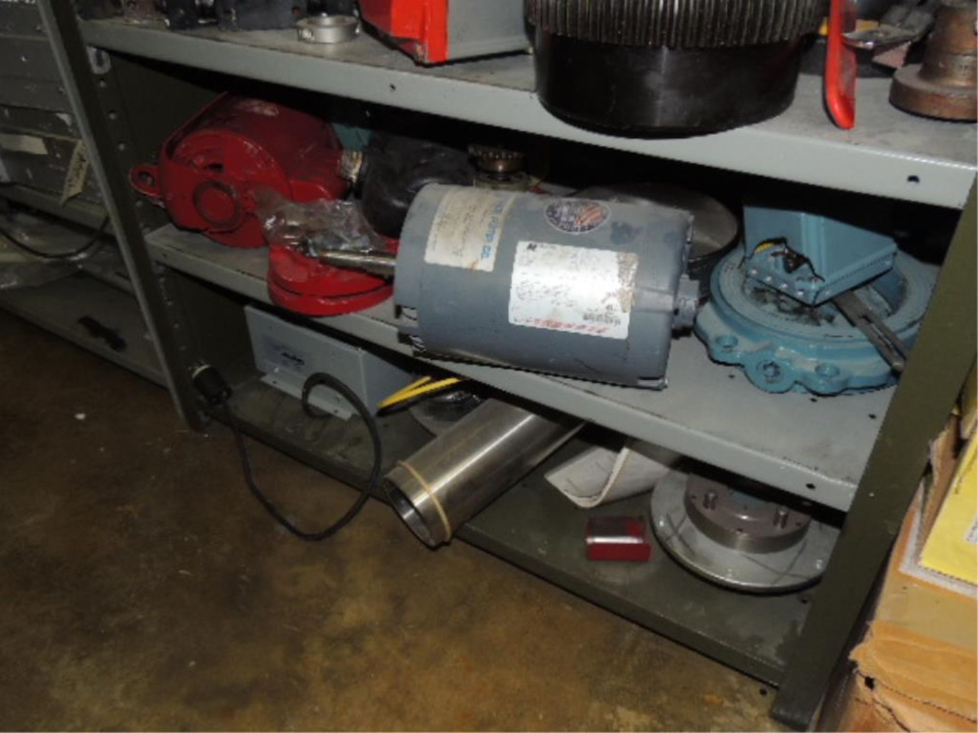Powerflo Pumps/parts; Lot: 2 door storage cabinet and shelving contents included, rebuilt pumps - Image 17 of 29