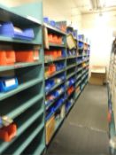 Baldor Parts; Lot: contents of shelves Row 40, link chain connectors, convertor feeder frequency