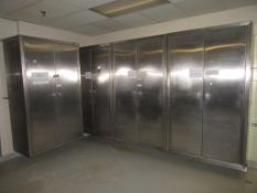 Cabinets; Lot: (11 Items) Consisting of: (10) Stainless Steel 2-Door Wall Mounted Storage Cabinets: