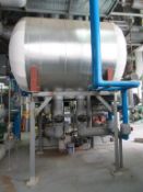 Water Tank; Stainless Steel Condensate Surge Tank Approx. 7' Dia. x 10' L on Steel Platform with