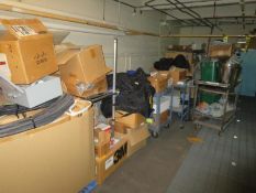 Assorted Parts; Electrical wire, Electrical boxes, Transformer, Insulation, 7- carts, Valve parts,