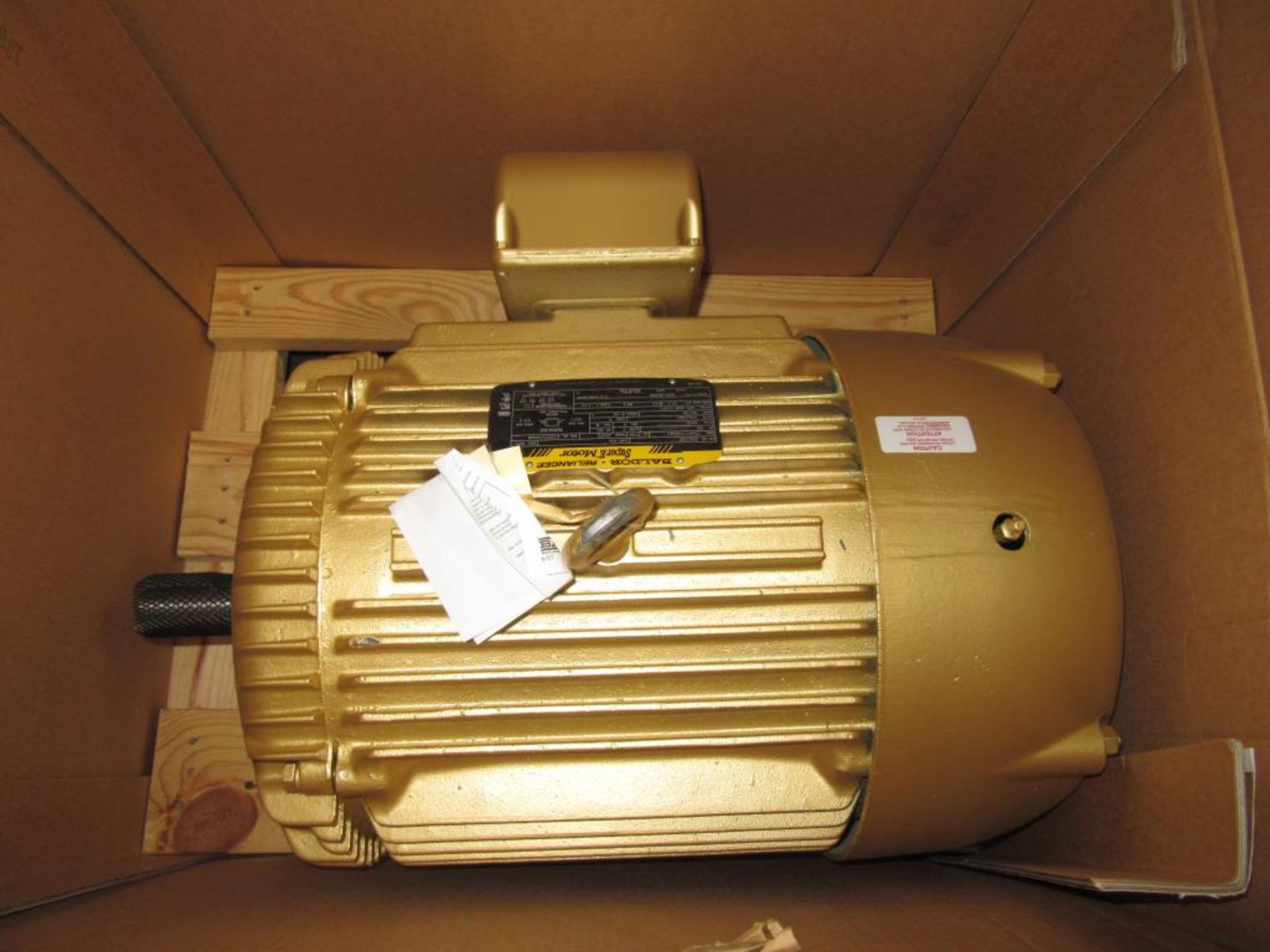 Baldor Motor; 40 HP Motor 230/460V Frame 324TS in Box on Pallet. HIT# 2217542. Loc: Maintenance Cage