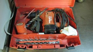 HILTI TE-18M Drill; Lot: Hilti drill and bits, (2) tool boxes w/ Williams box end wrenches, HIT#