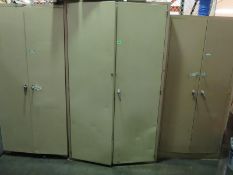 Cabinets & Contents; Lot (Qty 3) Cabinets & Contents, Electrical Parts, communication wire, welding