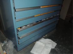 Lista Cabinets; Lot: Five total cabinets and contents, (4) nine drawer, (1) 6 drawer, Weksler