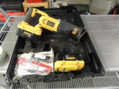 DeWalt DC305 Saw; cordless 36v Sawzall, two batteries no charger. HIT# 2192476. Loc: 901 cage. Asset