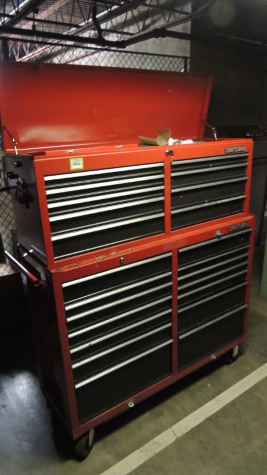 Craftsman Tool box; 23 drawer rolling tool box, sockets, screw drivers, Williams box end wrenches, - Image 2 of 11