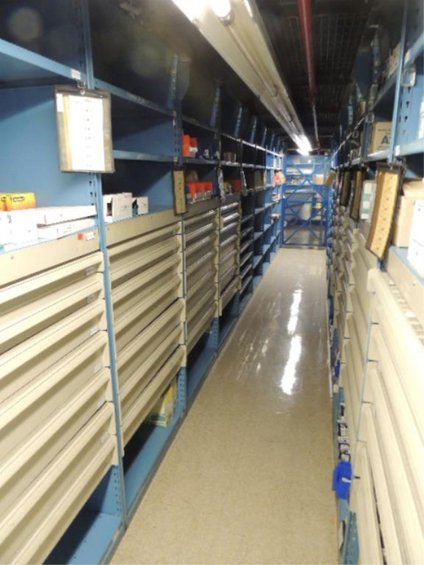 Cooper Parts; Lot: contents of shelves and drawers Row 17-18, wiring devices, HPF Autotransformer,