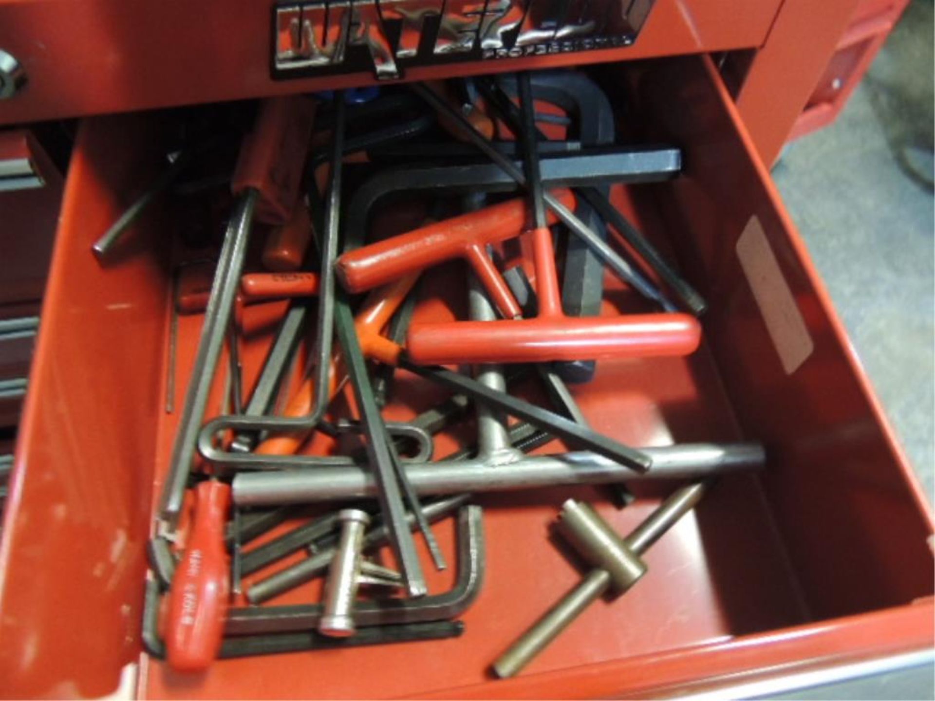 Waterloo Tool box; Lot: (2) total toolboxes, with contents, (1) 4 drawer with, end wrenches, - Image 8 of 14
