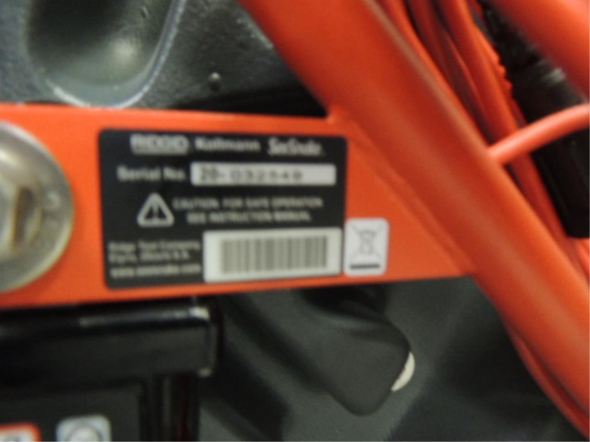 Ridgid 71RK Plumbing; SeeSnake used for clearing clogged lines. SN# 20-032554+9. HIT# 2192513. - Image 6 of 6
