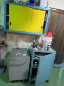 Cabinets & Contents; Lot (Qty 3) (1) Wall cabinet & (2) Cabinets on casters with contents. IR DA