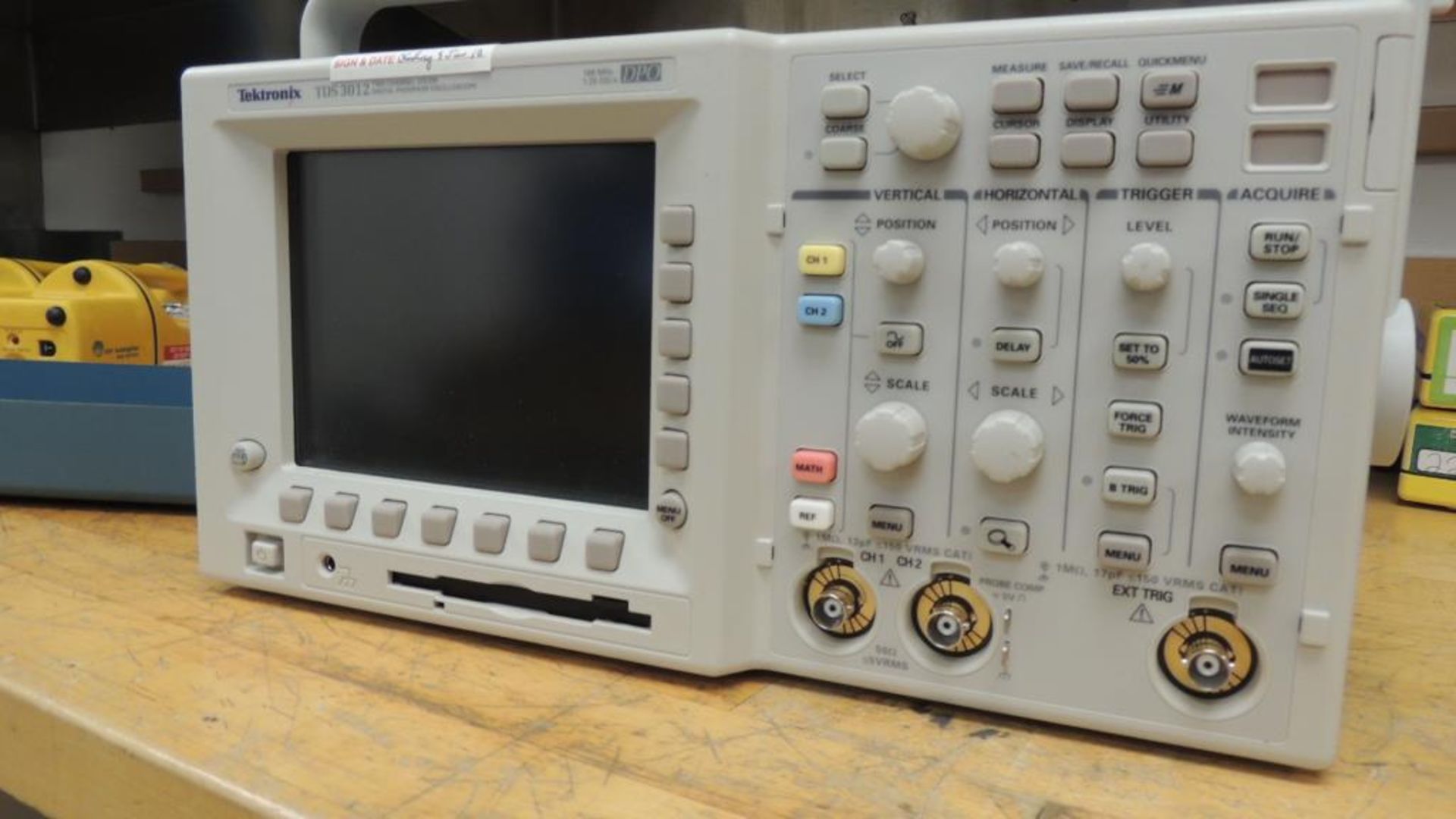 Tektronix TDS3012 Oscilloscope; two channel color digital phosphor oscilloscope. SN# B013542. HIT# - Image 4 of 7