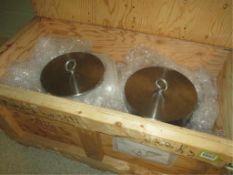 Troemner Calibration Weights; Lot: (2) 250kg Calibration Weights. HIT# 2223138. Loc: 2513-1 Asset