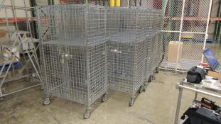 Cage; Lot: (7) 36"x24"x67" lockable and on casters. HIT# 2226662. Loc: 1304-1. Asset Located at 64