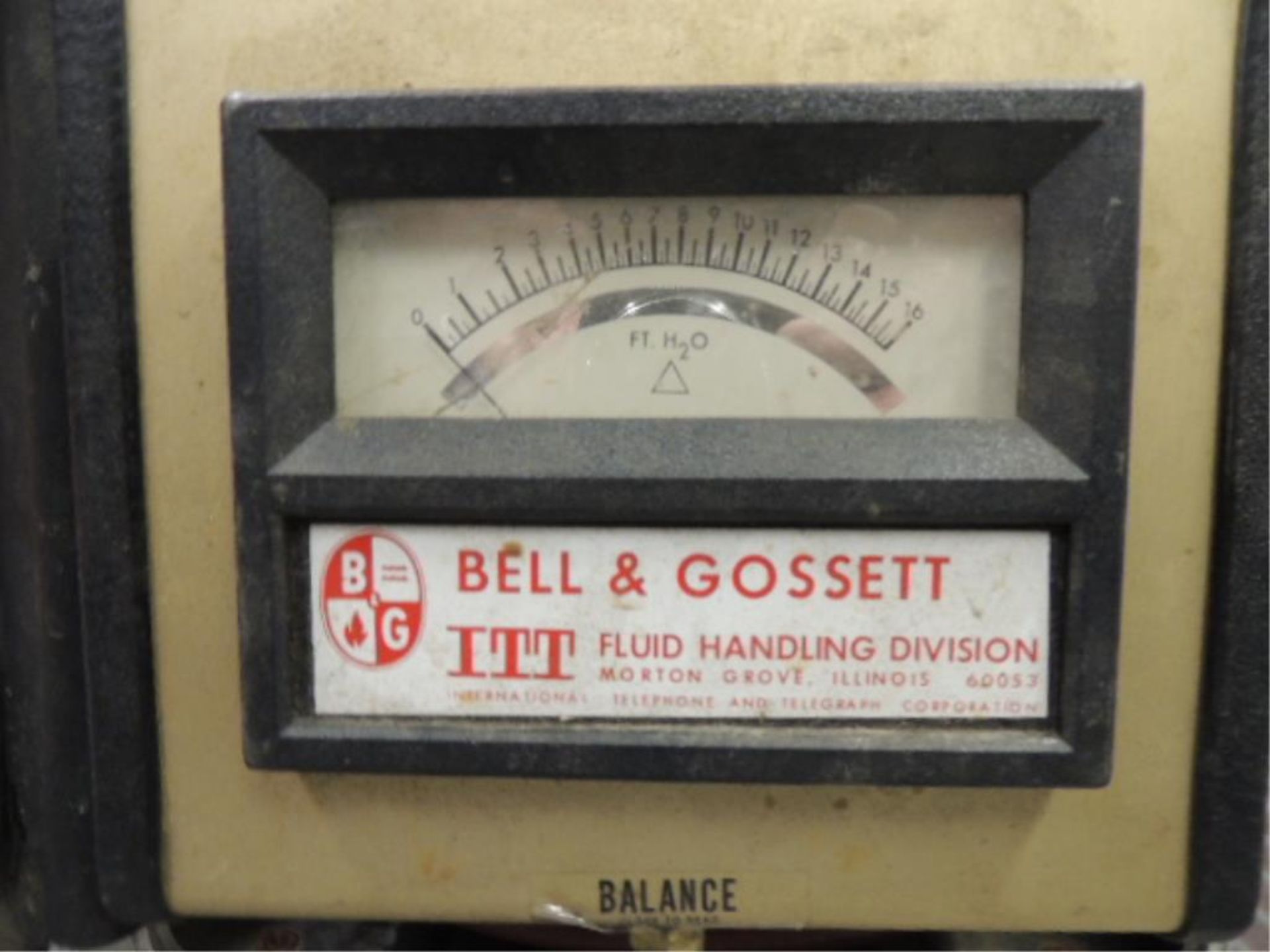 Bell & Gossett Tester; fluid handler gauge w/ circuit setter balance valve calculator chart. HIT# - Image 2 of 5