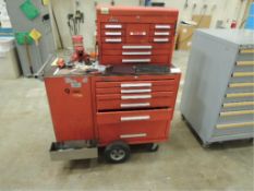 Kennedy Tool box; 21 drawer rolling tool box w/ contents, Craftsman end wrenches and sockets, files,