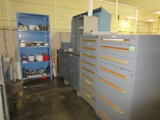 Industrial Cabinets & Belt Parts; Lot (Qty 6) (2) Equipto Industrial Cabinets with belt parts