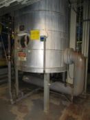 Water Tank; 1,175 Gallon Stainless Steel Condensate Surge Tank Approx. 64" Dia. x 84"H with Center