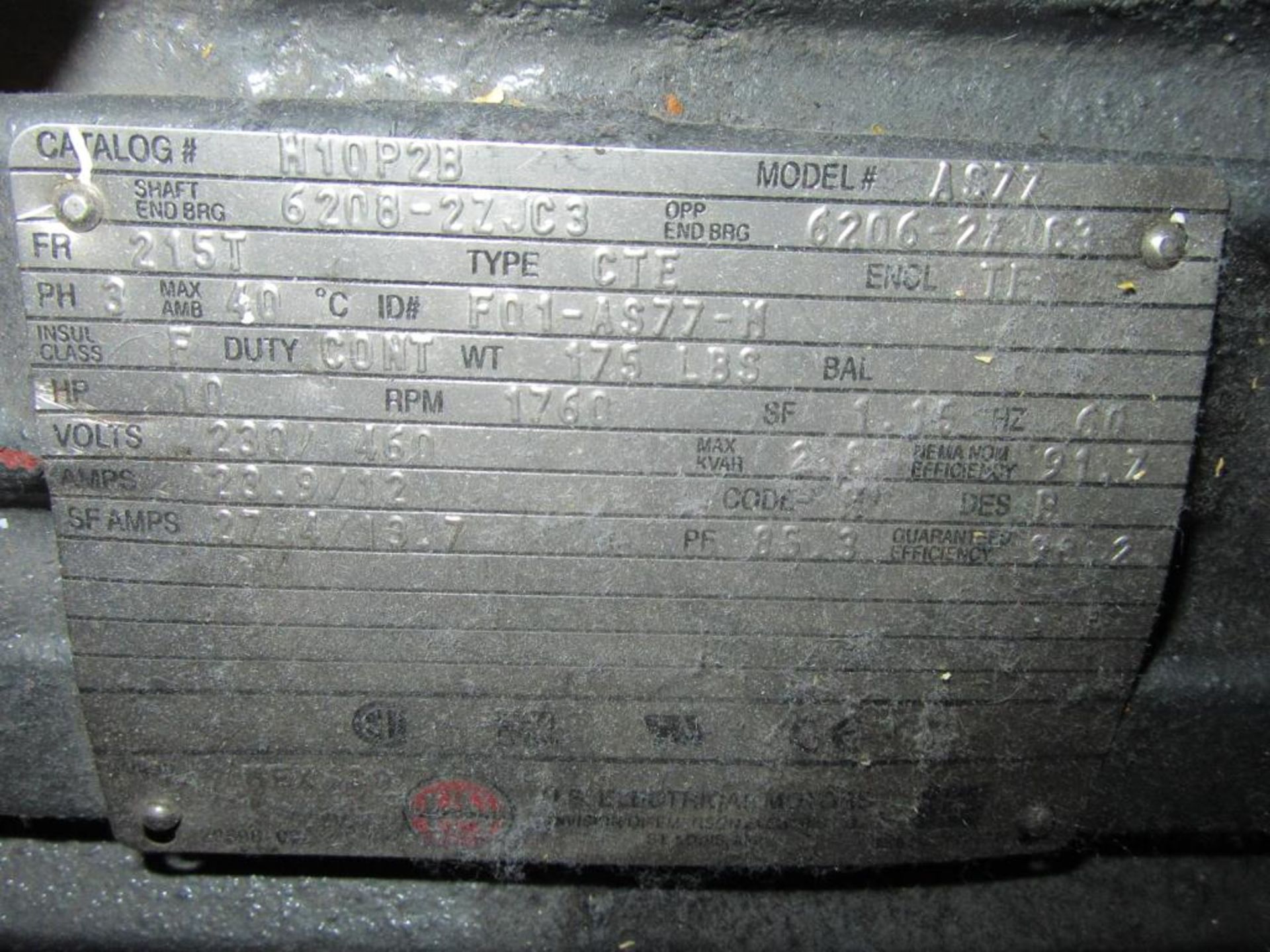Motors & Pump; Lot: (4) Assorted Motors & (1) Pump on Pallet. HIT# 2217588. Loc: Maintenance Cage - Image 3 of 6