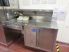 Stainless Steel Sink Counter & Shelf.; SS Sink 60" x 30"d Mounted on the wall, Counter 60" x 30"