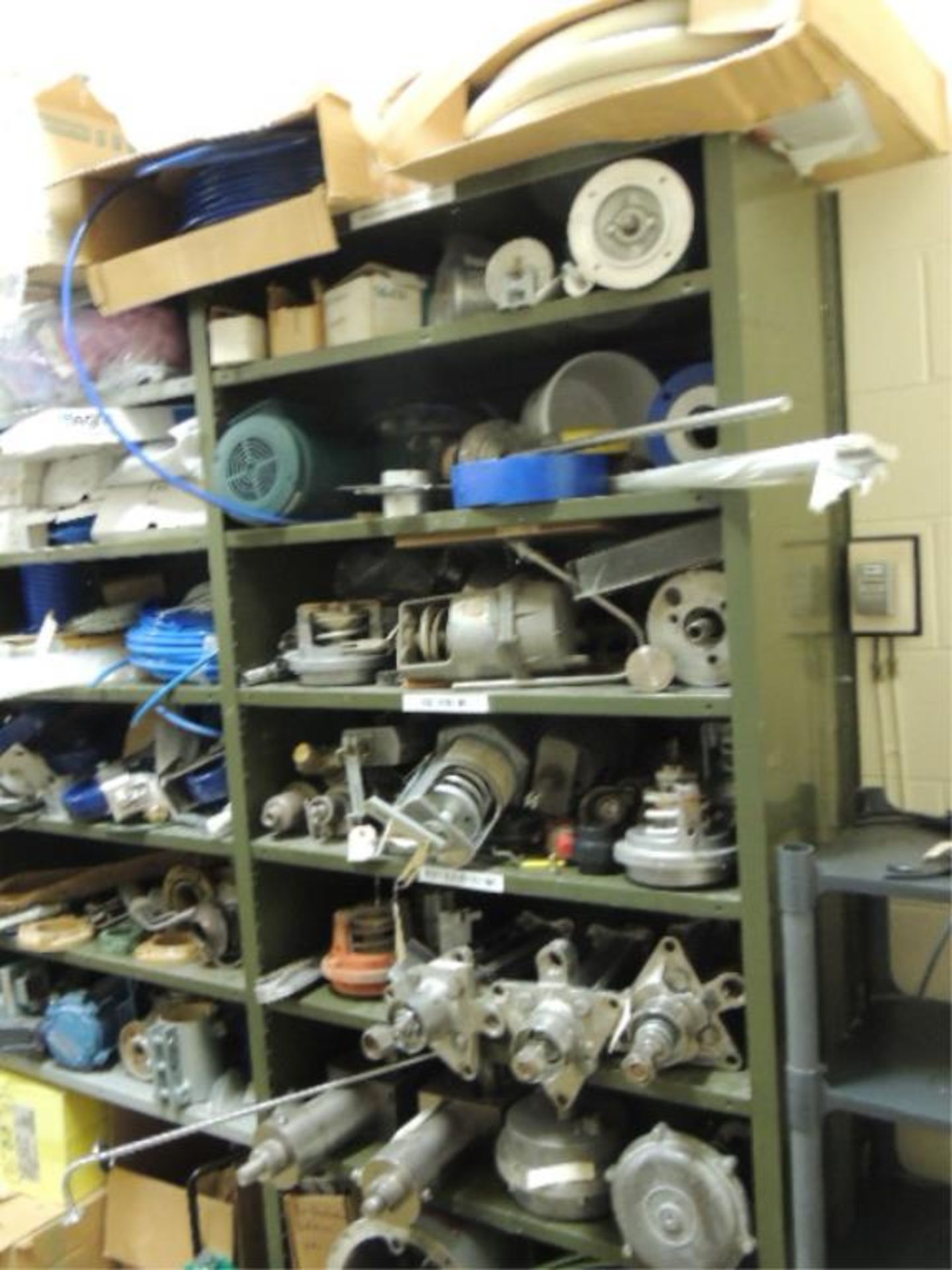 Powerflo Pumps/parts; Lot: 2 door storage cabinet and shelving contents included, rebuilt pumps - Image 3 of 29