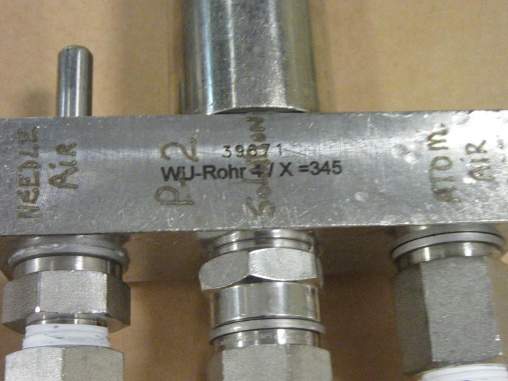 Spray Nozzles; Lot: (1) Set of 3 Glatt Bottom Spray (Wurster Coating) Nozzles (Set - P). HIT# - Image 3 of 3