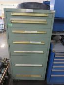 Equipto Industrial Cabinet & Contents; 7 drawer with Electrical parts, air gauges, Temp