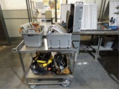 Kennedy Tools; Lot: two carts and contents, three hard shell cases with tools end wrenches, cutters,