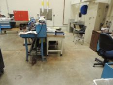 Maintenance area; Lot: (2) retractable air hose reels, (1) retractable light reel, (4) work tables