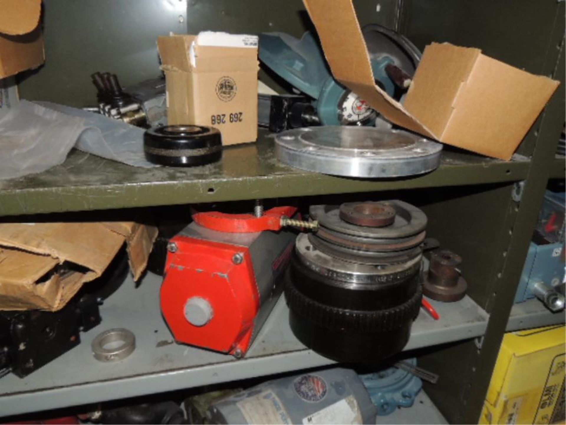 Powerflo Pumps/parts; Lot: 2 door storage cabinet and shelving contents included, rebuilt pumps - Image 18 of 29