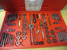 Irwin Hanson Tap & Die Set; Machine screw & Metric. HIT# 2123680. Loc: 1013. Asset Located at 64