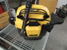 DeWalt DC500 Vacuum; Lot: (2) DeWalt cord or cordless shop vacs, 120v ac, 18v dc. HIT# 2192480. Loc: