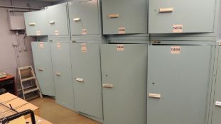Vidmar Storage cabinets; Lot: (9) 30"x28"x27" (9) 30"x28"x59". HIT# 2226655. Loc: 1304B-1. Asset