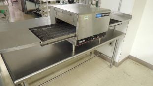 Lincoln 1301 Kitchen Eqp. Impinger; used for sandwiches and pizza w/ conveyor, includes SS table